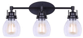 VANITY LIGHT 3LT SEED BLK 100W